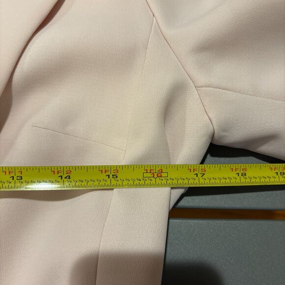 RSVP by Talbots Long Blazer Jacket Womens Size 6 Light Pink Rose Tie Waist Work - Picture 7 of 9